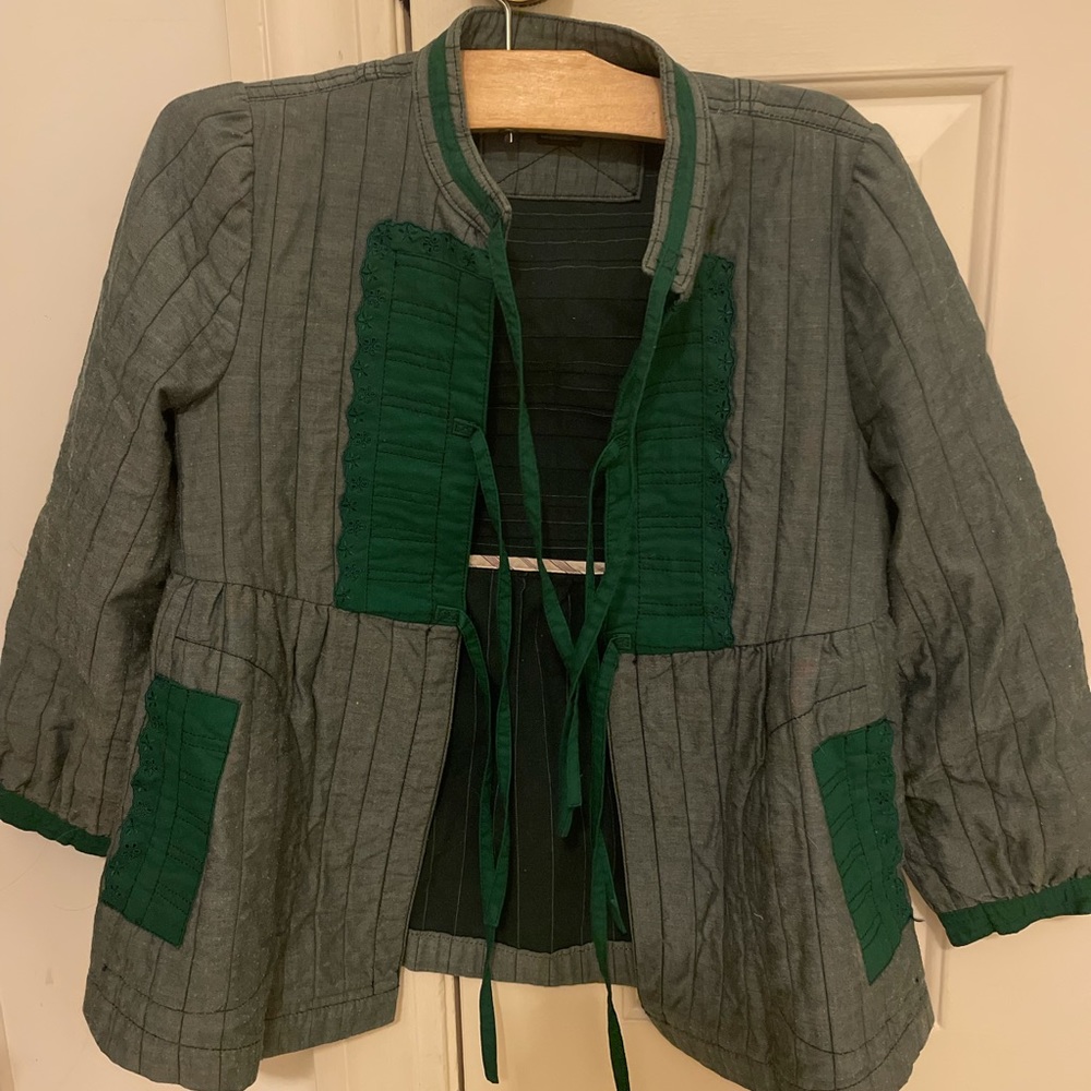 Marc by Marc Jacobs Green Tie Front Jacket Size 2